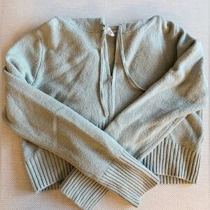 Abound Women’s Cropped Zip-Up Sweater in Green Halo